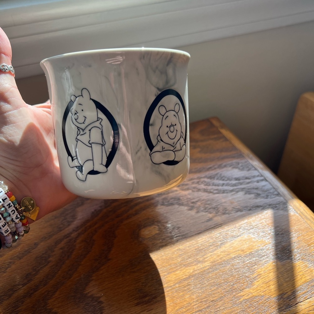 Disney Winnie the Pooh Black and White Mug